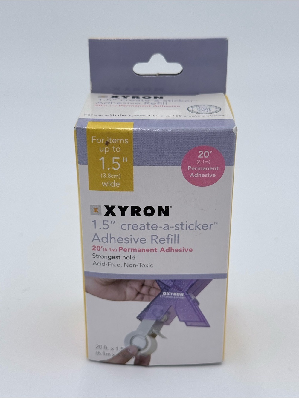 Xyron Create-a-Sticker 20 Ft Roll 1.5 In Wide Adhesive Refill Brand NEW